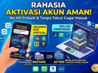 Trik Aktivasi Akun Tanpa Nomor HP Pribadi Paling Aman Pakai Layanan otpku.co